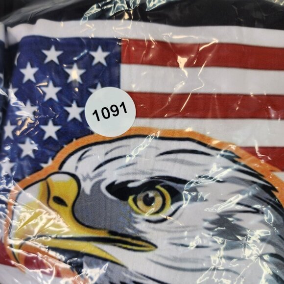 Mens Black Short Sleeve USA American Flag with Eagle T-Shirt Size XXL - Picture 8 of 8